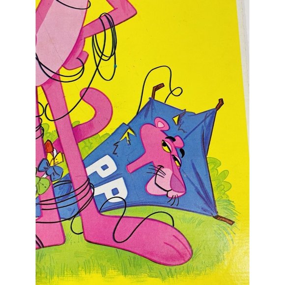 Vintage 1978 Pink Panther Frame Tray Puzzle Whitman Cardboard Toy Retro Kite - Picture 9 of 10